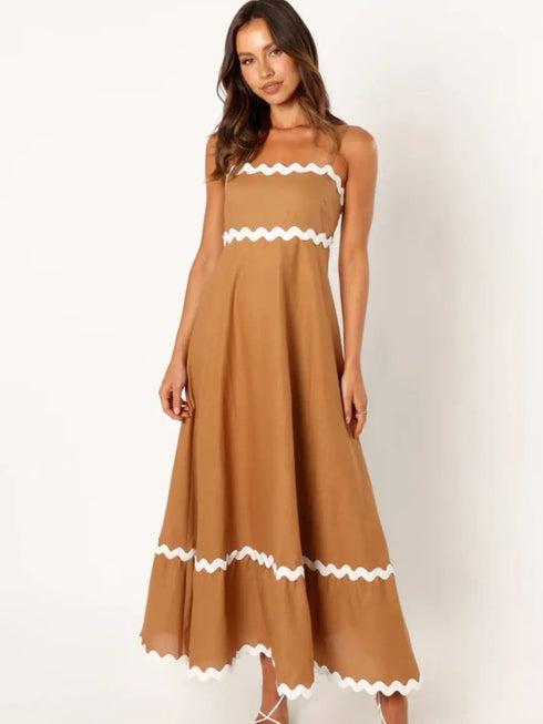 'Araceli' Spaghetti Strap Maxi Dress - Celes Fashion